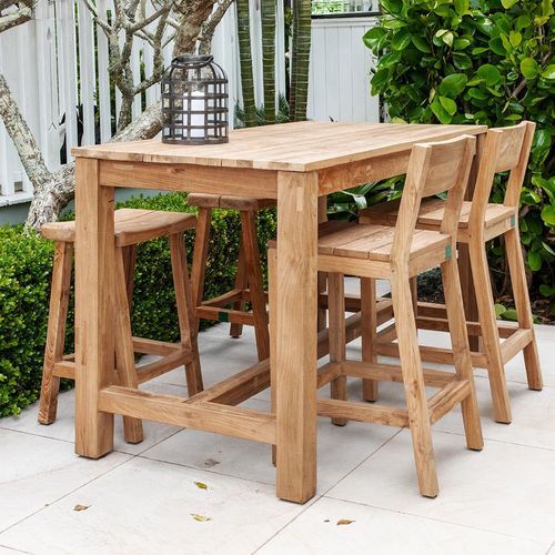 Teak Rectangular Counter Height Table