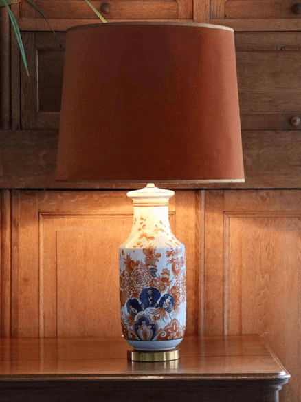A Mid Century Royal Delft Imari Pijnacker Vase Lamp