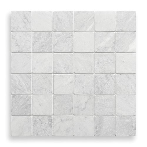 Carrara Tumbled Tile, 98x98x10mm