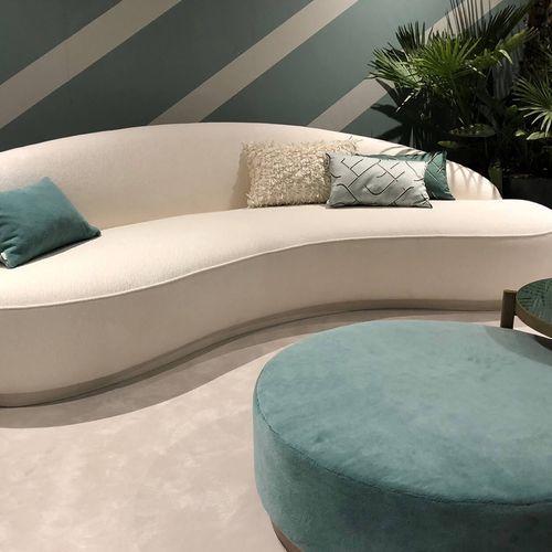 Mid Century Modern Curved Sofa