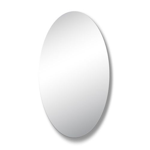 Polished Edge Oval Mirror with Hidden Fittings