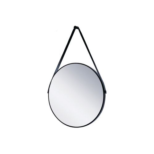 Black Aluminium Mirror with Strap