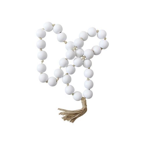 Large White Bead Garland Hanging