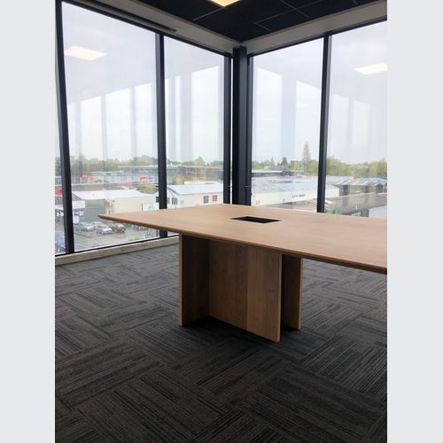 Double T Oak Boardroom Table