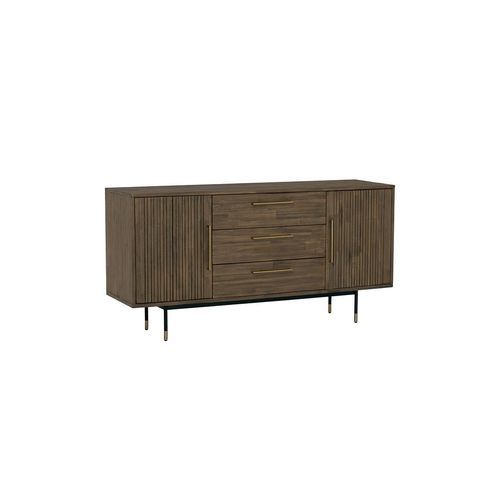 HAMILTON Sideboard Buffet Solid Acacia Wood 160cm - Toffee Colour