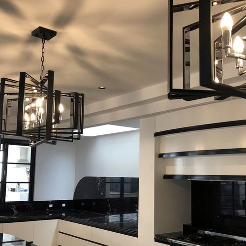Black & Stainless Steel Pendant