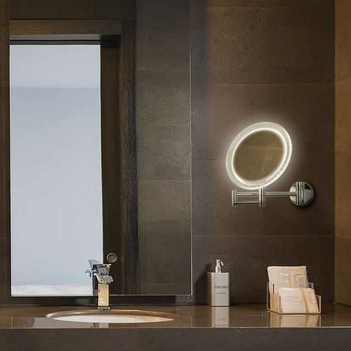 Wall Mount LED Magnify Mirror - Battery