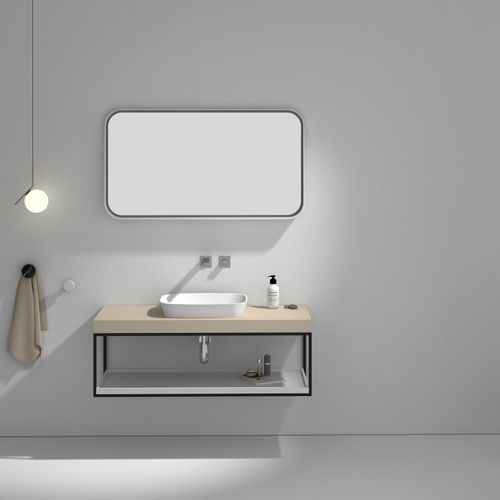 G2729 1200mm Wall Hung Timber Open Shelf Vanity