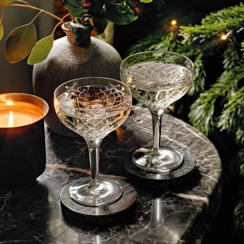 Soho Home | Barwell Cut Crystal Champagne Coup | Set 4
