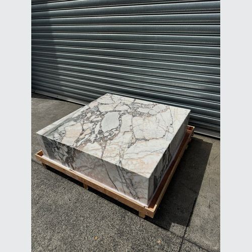 Square Coffee Table - Milky Blue Marble | Natural Stone Co.