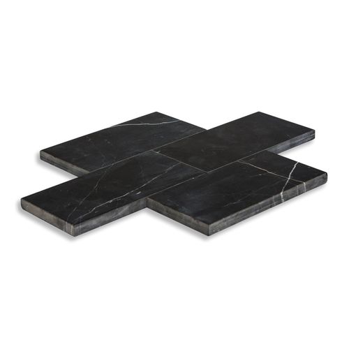 Nero Marquina Honed Subway Tile