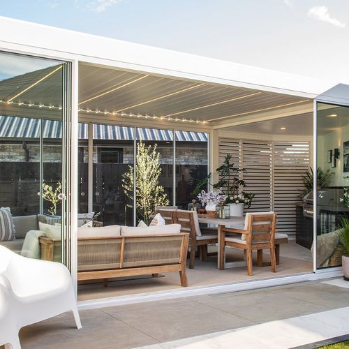Glass Sliding Door For Tasman Wall Mounted Pergola