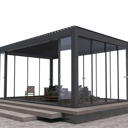 Frame Glass Sliding Door for Baltic Freestanding Pergola