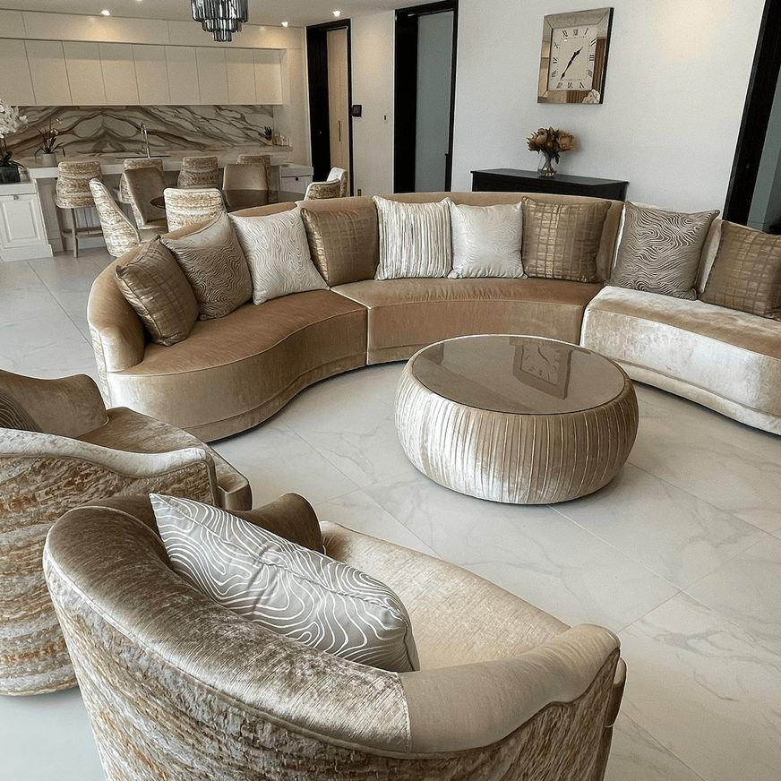Modern Curved Modular Sofa