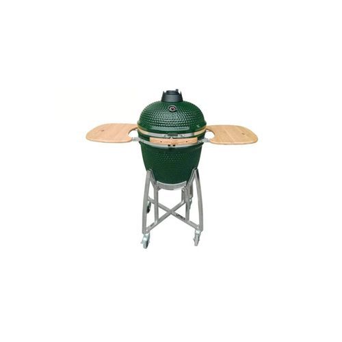 21-Inch Kamado Ceramic Charcoal Grill With Bonus Accessory Pack