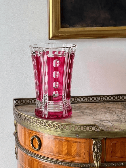 Art Deco Crystal Vase Val St Lambert