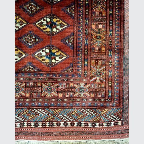 Turkoman Silk Rug 120x85cm