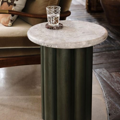 Soho Home | Radcott Side Table | Grey Emperador