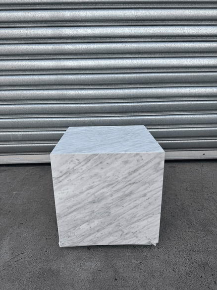 Cube Side Table - Carrara Marble | Natural Stone Co.