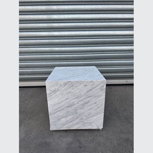 Cube Side Table - Carrara Marble | Natural Stone Co.