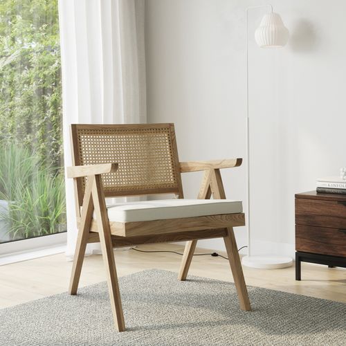 Mira Rattan Occasional Armchair | Natural