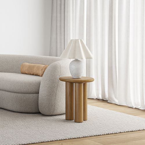 Khakti Round Pillar Side Table