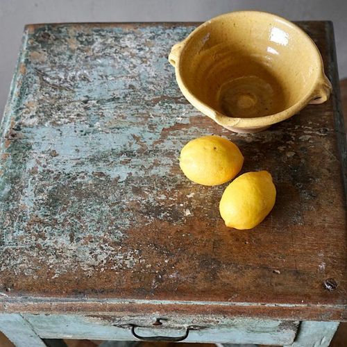 French Antique Painted Side Table