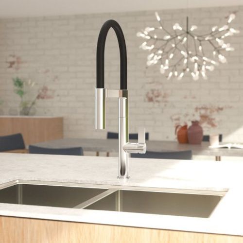 Caroma Liano II Pull Down Sink Mixer - Black Matte