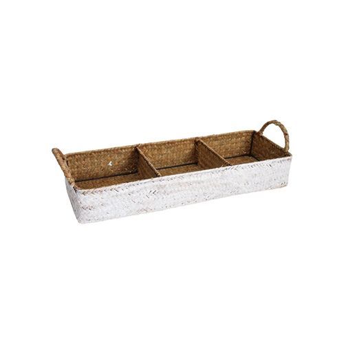 Storage Tray Triple Nat/White