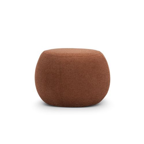 Venus Round Ottoman | Rust Orange