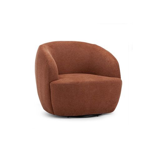 Cuddle Swivel Armchair | Rust Orange