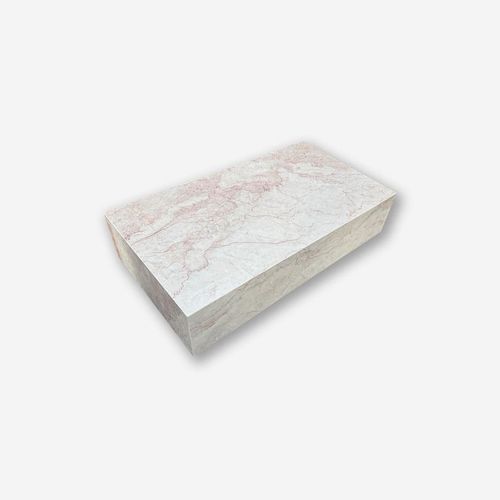 Block Coffee Table - Cream Rosa Marble - Large | Natural Stone Co.