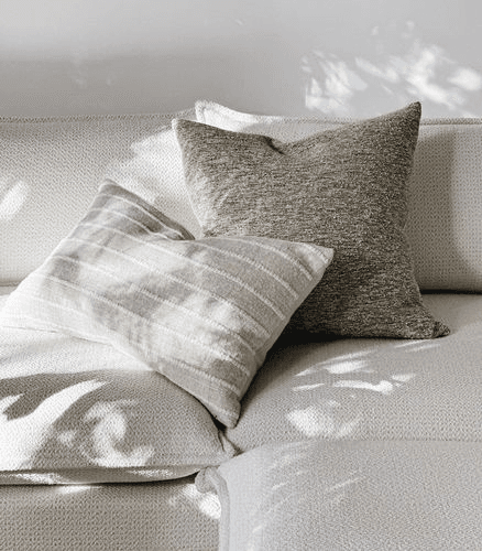 'Sandstorm' Cushion / Feather Inner / Granite