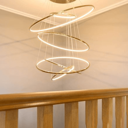 Halo Titanium Gold Suspension Light