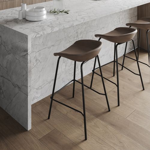 Brandon Vegan Leather Barstool | Set of 2 | Mocha Brown