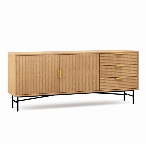 Kina Ripple Slatted Sideboard | 180cm | Natural Oak