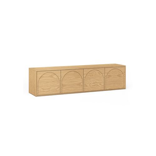 Aurora 4 Door Arch TV Entertainment Unit | Natural Oak