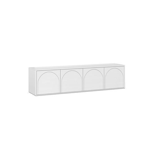 Aurora 4 Door Arch TV Entertainment Unit | White Oak