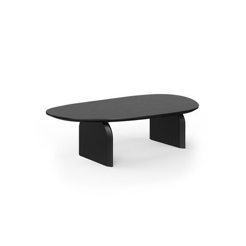 Arco 130cm Oval Oak Coffee Table | Black