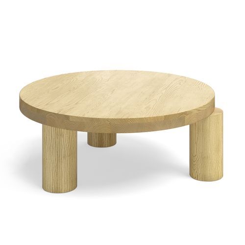 Nomad 90cm Round Solid Oak Coffee Table | Natural
