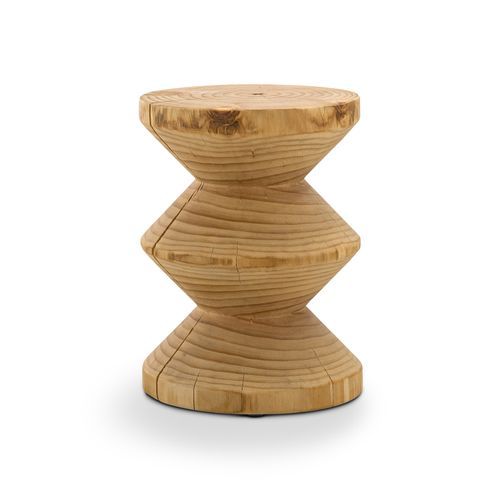 Navi Zig Zag Stump Stool | Natural