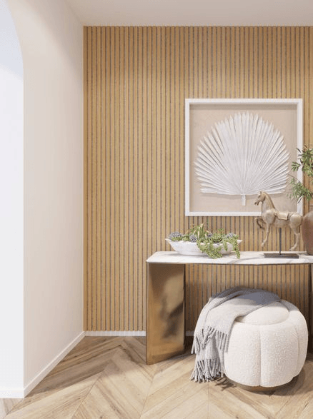 Slat Acoustic Panelling | Natural Oak Grey