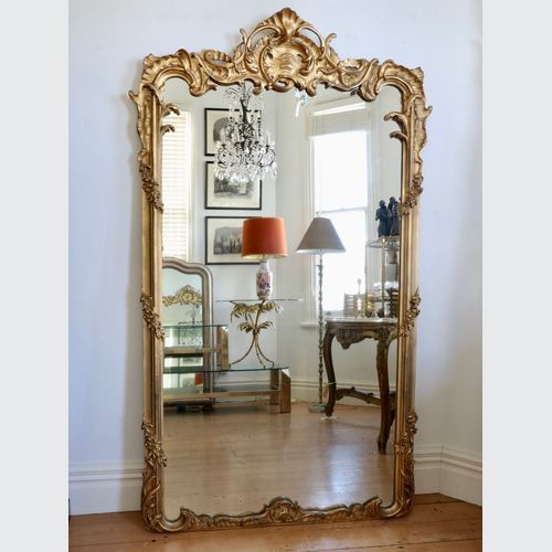Antique Louis Xv Style Water Gilded Mirror 1840 – 1860
