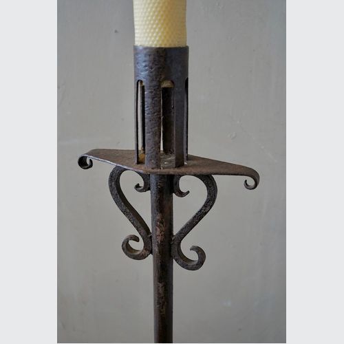 Large French Wrought-Iron Candlestick