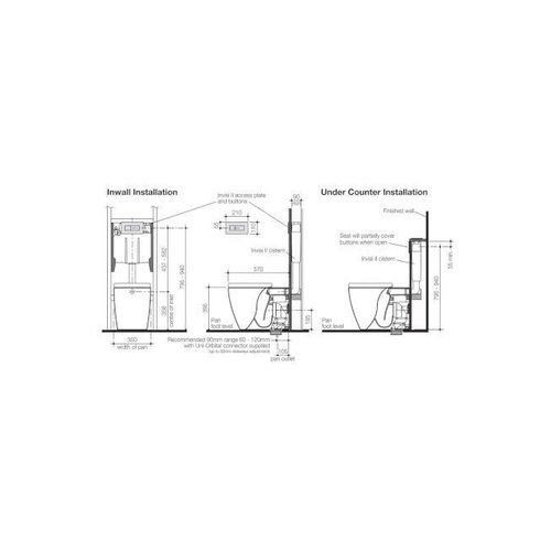 Caroma Urbane Invisi Series II Wall Faced Toilet Suite