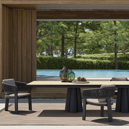 Kelsey Extendable Outdoor Dining Table - Charcoal