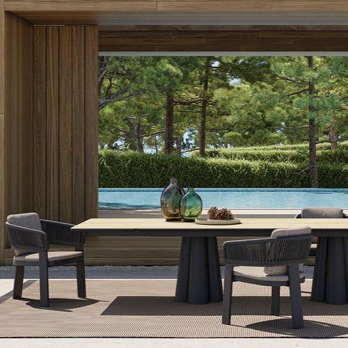 Kelsey Extendable Outdoor Dining Table - Charcoal