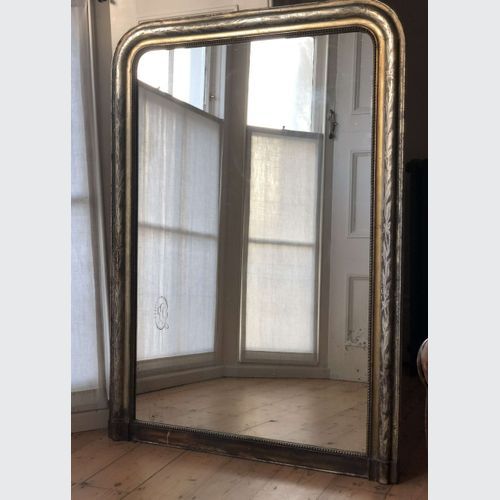 Antique French Silver Gilt Louis Philippe Mirror C.1860
