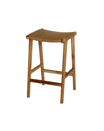 Maya Counter Stool Flat Leather - Tan