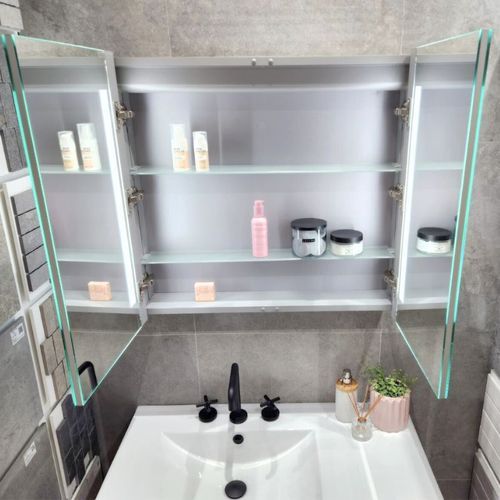 Remer Amber Shaving Cabinet with Frontlit LED Light